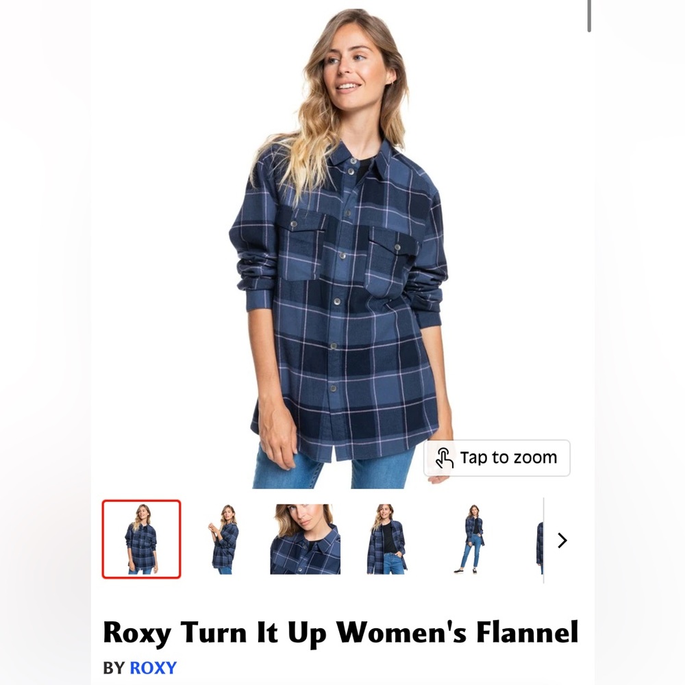 Roxy • Turn It Up Flannel • Mood Indigo